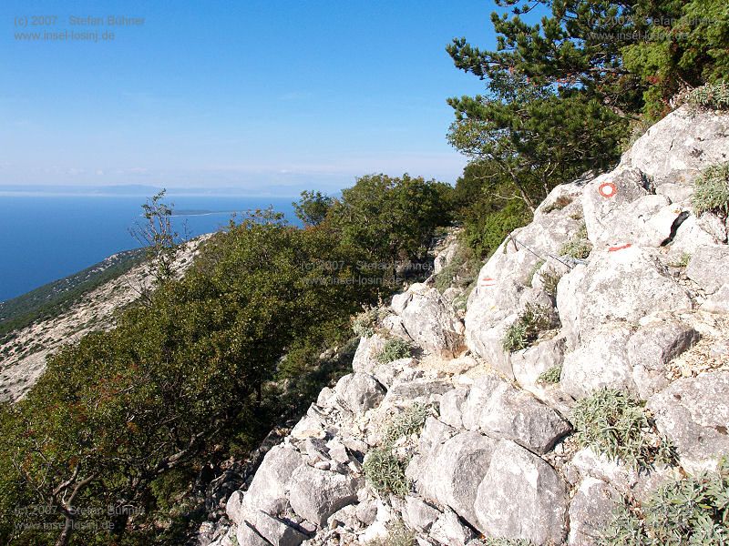 der Gebirgszug des Osorscica bei Nerezine / Osor auf der Insel Losinj