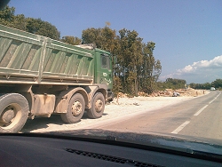 Baustelle der Umgehungsstra�e um Nerezine und Sv. Jakov auf der Insel Losinj'