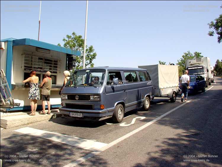 an der Verkausstelle der Karten f�r die F�hre