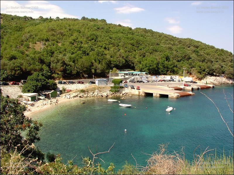 F�hranlegestelle der F�hrlinie Porozina - Brestova zu den  Inseln Cres und  Losinj